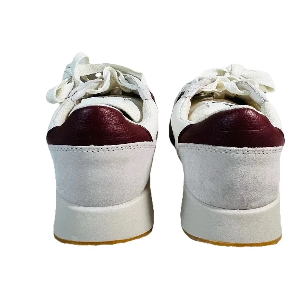 Soludos Paradiso Retro Sneakers, Women's,‎ Color White/Wine, Size 7